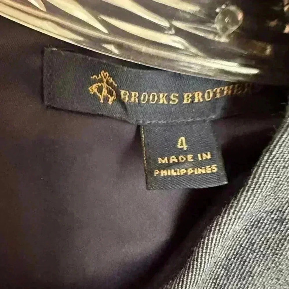 Brooks Brothers Grey Sheath Dress Size 4 Pockets - Picture 4 of 8